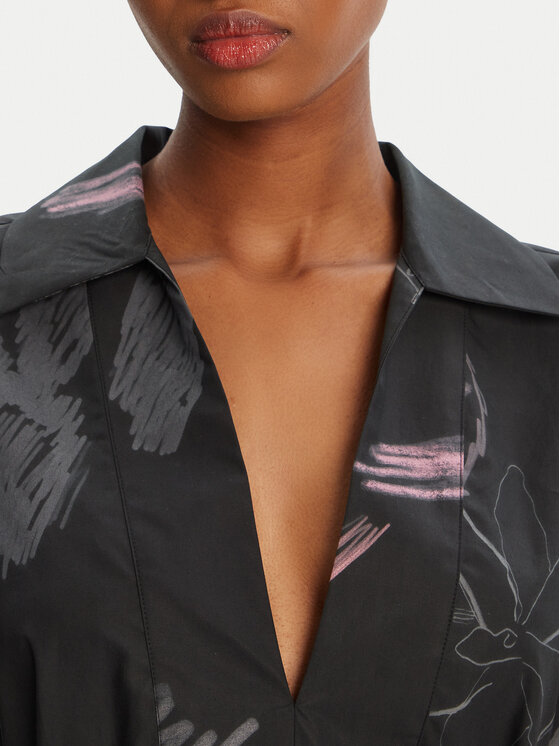 Desigual Desigual Vsakodnevna obleka Pisos 25WWVW06 Črna Regular Fit