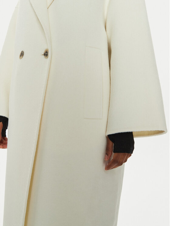 ViCOLO ViCOLO Volneni plašč TS0006 Écru Regular Fit