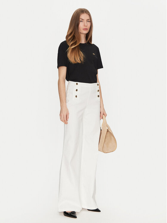 TWINSET TWINSET Traperice 251TP2590 Écru Wide Leg