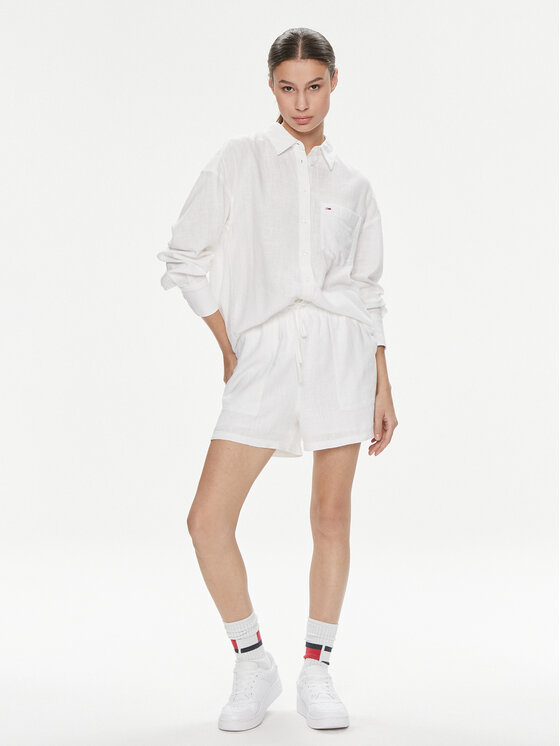 Tommy Jeans Tommy Jeans Košile DW0DW17987 Bílá Relaxed Fit