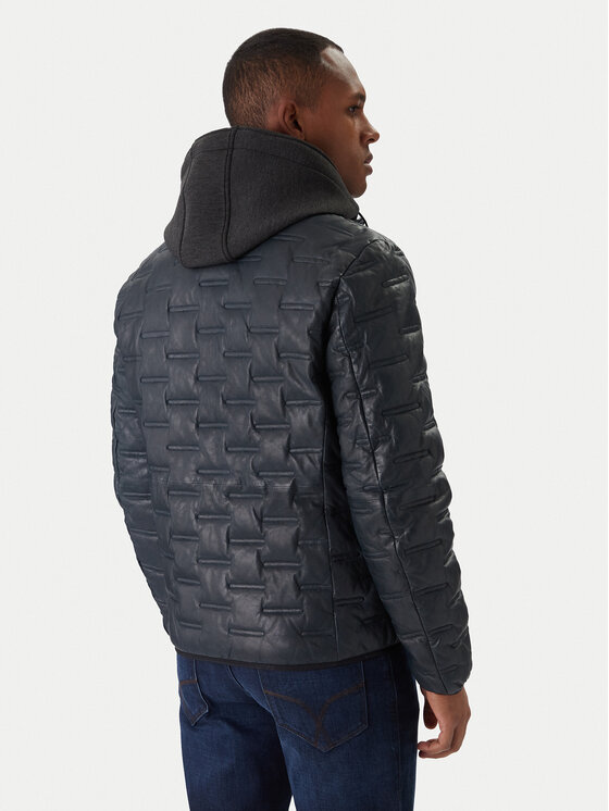 Milestone Milestone Шкіряна куртка MS Alonso 5310196 0715 Cиній Regular Fit