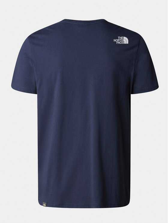 The North Face The North Face T-Shirt Mountain Line NF0A7X1N Granatowy Regular Fit