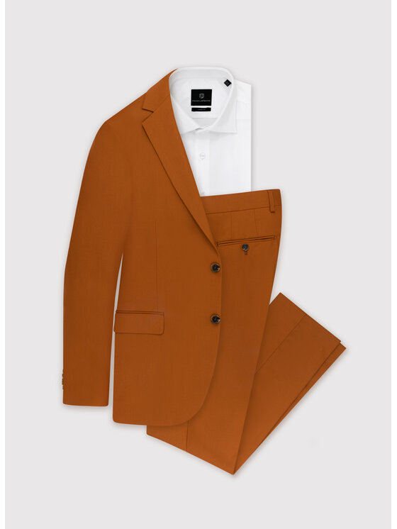 Pako Lorente Pako Lorente Spodnie garniturowe P22SF-6G-021 Pomarańczowy Slim Fit