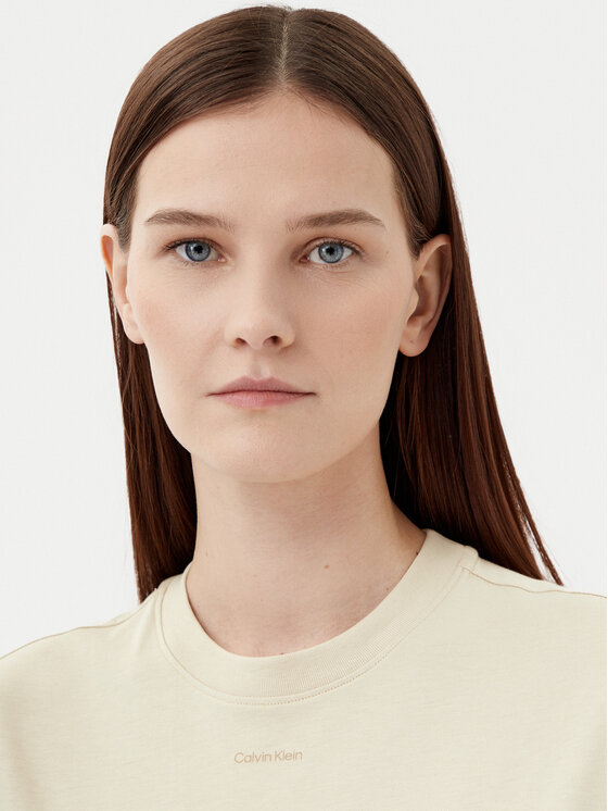 Calvin Klein Calvin Klein T-särk Nano Logo K20K207519 Beež Regular Fit