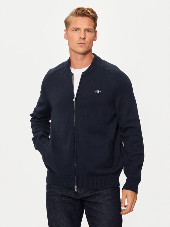 Gant Džemper 8050223 Tamnoplava Regular Fit