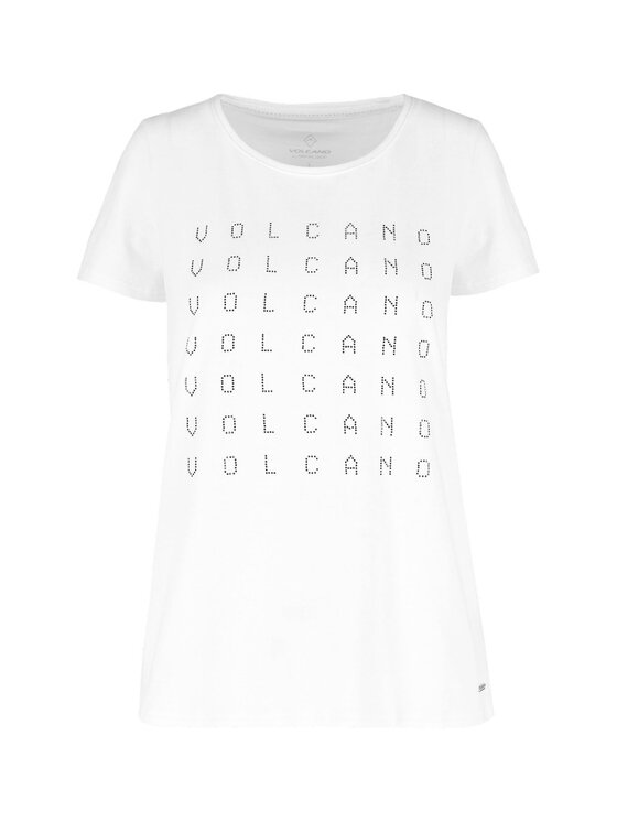 Volcano Volcano T-Shirt T-ALTI Biały Regular Fit