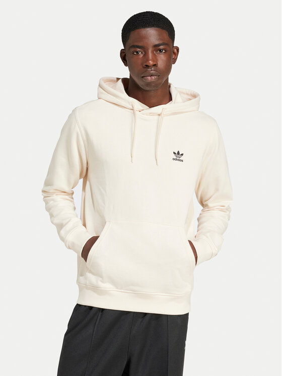 adidas Felpa Trefoil Essentials IX7669 Bianco Regular Fit Modivo