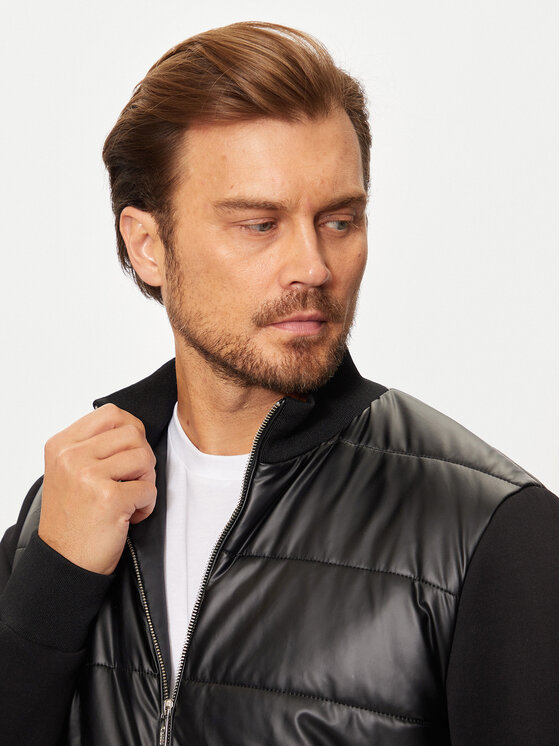 KARL LAGERFELD KARL LAGERFELD Bomber striukė 505065 544565 Juoda Regular Fit