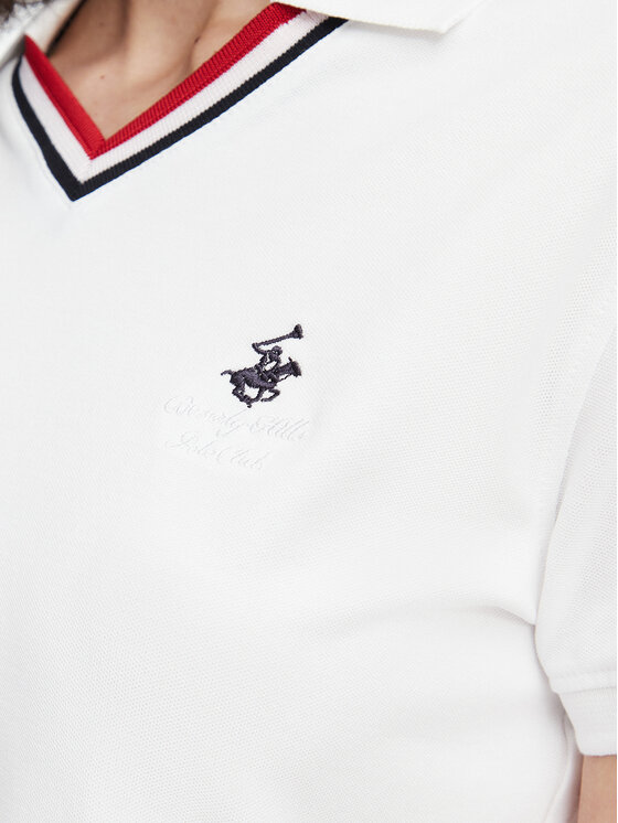 Beverly Hills Polo Club Beverly Hills Polo Club Polo P-SS26W-P2217 Biały Regular Fit