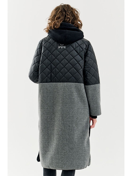 NAOKO Płaszcz Camille Szary Oversize | Modivo.pl
