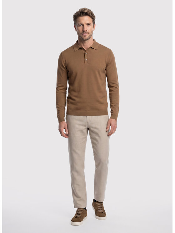 Pako Lorente Pako Lorente Sweter P26WP-2X-002 Brązowy jasny Regular Fit
