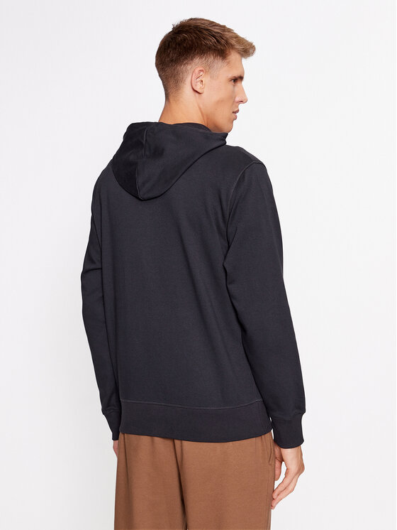 New Balance New Balance Majica dugih rukava Essentials Stacked Logo French Terry Jacket MJ31536 Crna Regular Fit