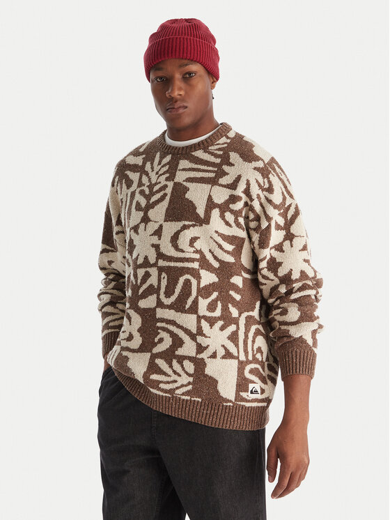 Quiksilver Quiksilver Svetr Hall City EQYSW03329 Hnědá Regular Fit