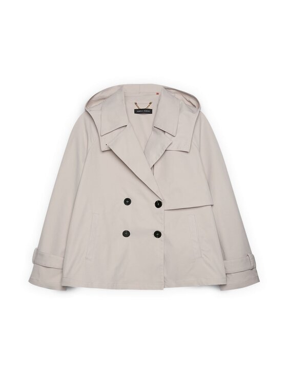 Fiorella Rubino Fiorella Rubino Płaszcz zimowy 8004T000352N011 Biały A-Line Fit