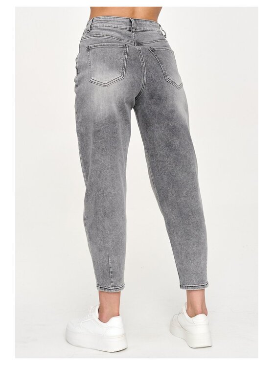 Makadamia Makadamia Jeansy C70 Szary Baggy Fit