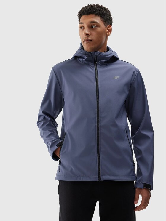 4F 4F Kurtka softshell 4FWSS24 TSOFM234 32S DENIM L Niebieski Regular Fit