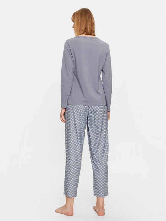 Selmark Selmark Pijama Corbatera P7373 Albastru Regular Fit