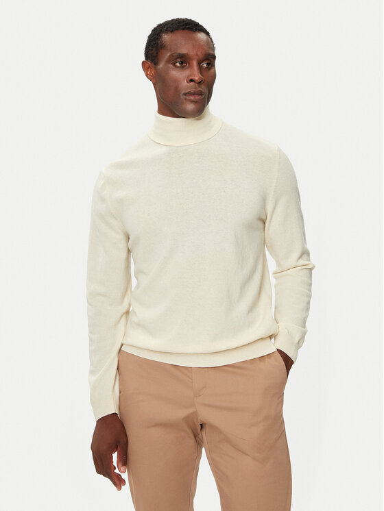 United Colors Of Benetton Rollkragenpullover 1002U2180 Ecru Regular Fit Modivo