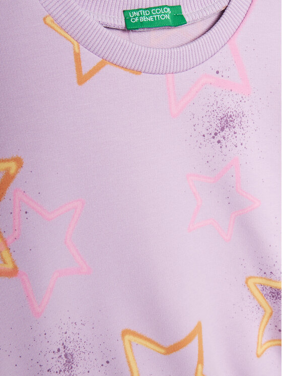 United Colors Of Benetton United Colors Of Benetton Majica dugih rukava 39T6G10FR Ljubičasta Relaxed Fit