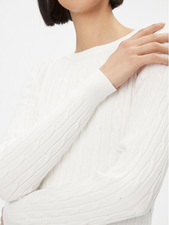 Gant Gant Sweter 4800100 Biały Slim Fit