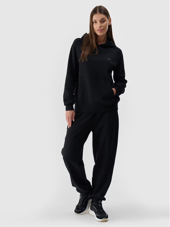 4F 4F Mikina 4FWMM00TSWSF1764-20S Čierna Regular Fit