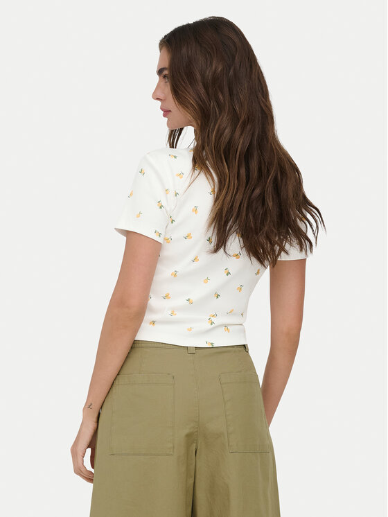 ONLY ONLY Тишърт Fenja 15347986 Бял Slim Fit