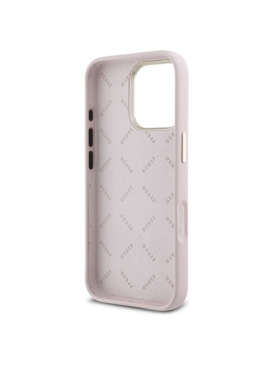 Guess Guess Etui na telefon Silicone Logo Strass 4G Różowy