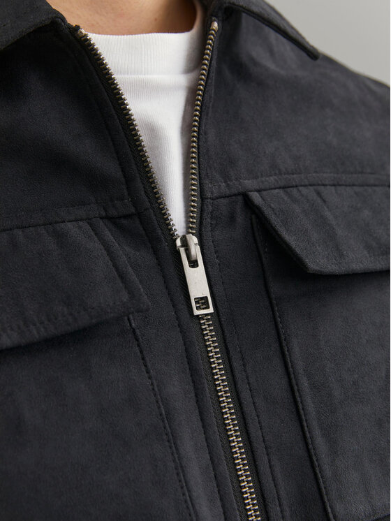 Jack&Jones Jack&Jones Μπουφάν από απομίμηση δέρματος 12213082 Μαύρο Regular Fit