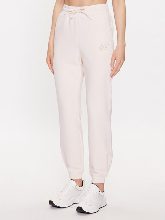 EA7 Emporio Armani Teplákové nohavice 3RTP74 TJLKZ 1712 Écru Regular Fit