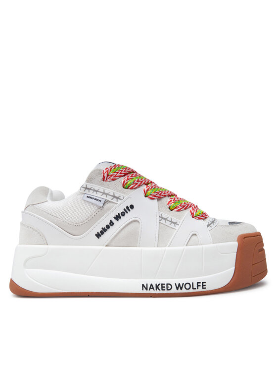 Sneakers Naked Wolfe Slide Alb