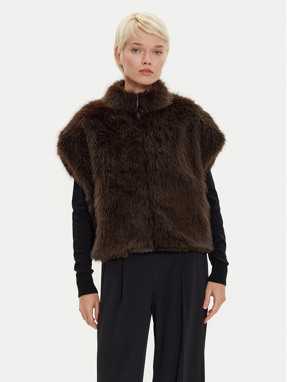 Haveone Haveone Vestă KLA-M017 Maro Loose Fit