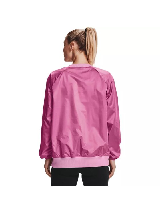 Under Armour Under Armour Bluza Recover Woven Shine Crew Różowy Loose Fit