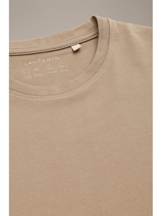 Lancerto Lancerto T-Shirt Kieran TS073226000014 Beżowy Regular Fit