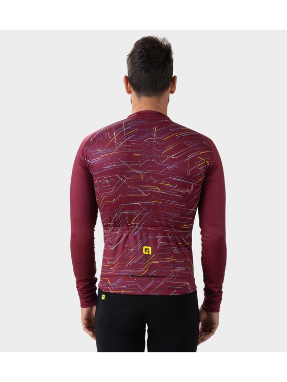 Alé Cycling Alé Cycling Bluza Solid Byte Bordowy Regular Fit