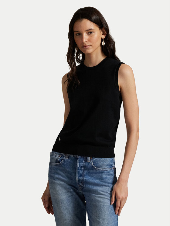 Polo Ralph Lauren Sveter 211972111001 Čierna Straight Fit