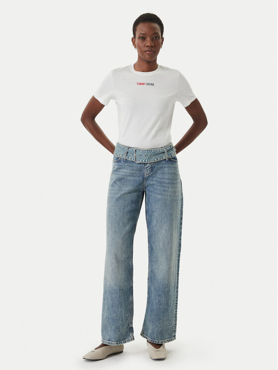Tommy Jeans Tommy Jeans T-Shirt DW0DW22277 Bílá Regular Fit