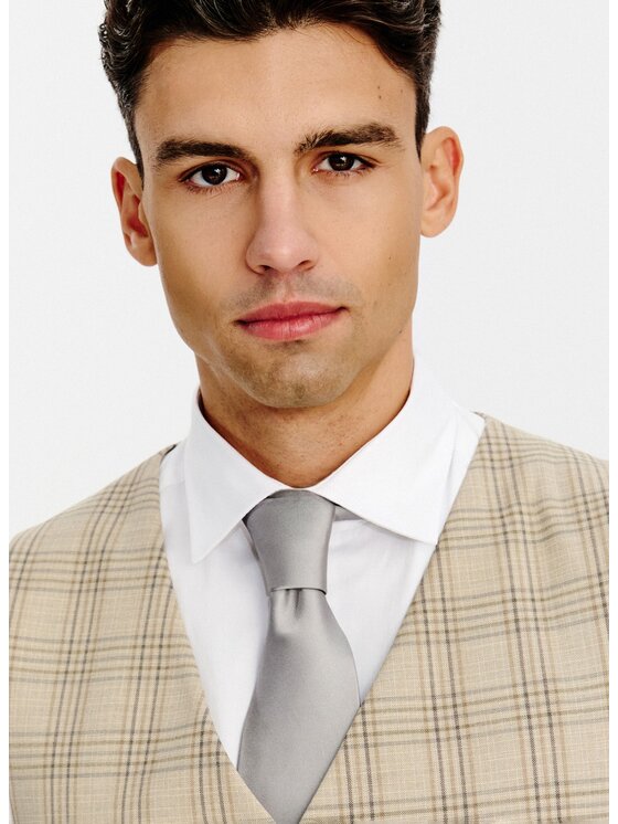 Pako Lorente Pako Lorente Kamizelka garniturowa P26SF-8X-012 Beżowy Slim Fit