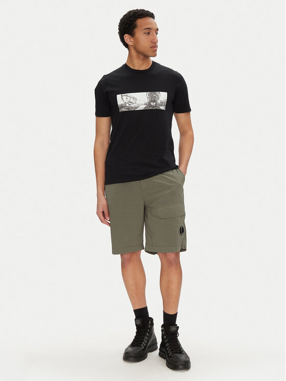 C.P. Company C.P. Company Футболка 18CMTS319A005431G Чорний Regular Fit
