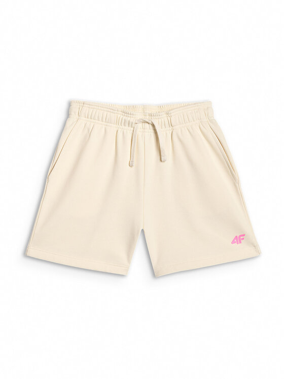 4F 4F Szorty sportowe SUMMERTIME JOY Biały Regular Fit
