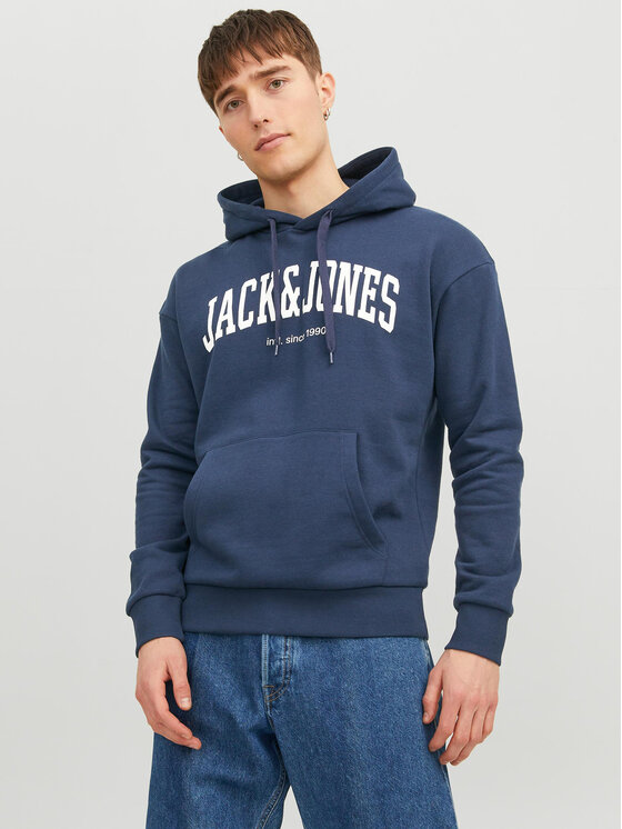 Jack&Jones Džemperis ar kapuci Josh 12236513 Tumši zils Standard Fit