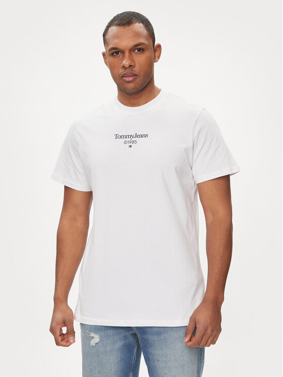 Tommy Jeans Tricou 85 Entry DM0DM18569 Alb Regular Fit