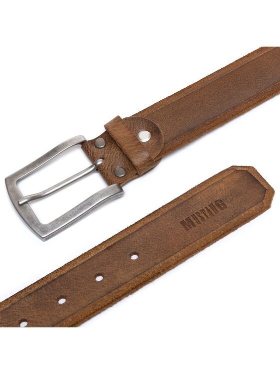 Mustang Mustang Cintura da uomo BELT Marrone