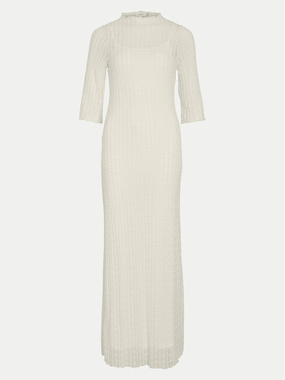 Vila Vila Трикотажна сукня Selina 14106328 Écru Regular Fit