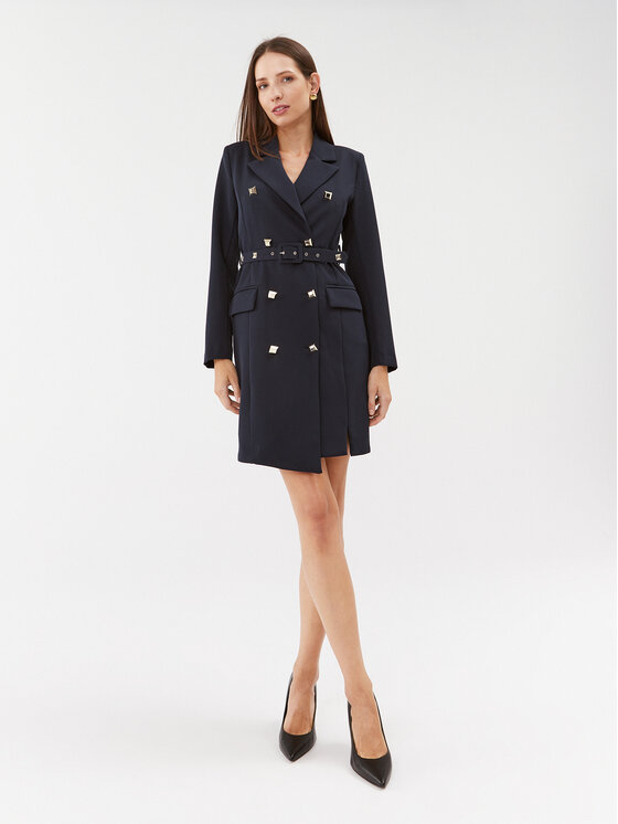 Maryley Maryley Sukienka codzienna 23IB372/41MO Granatowy Regular Fit