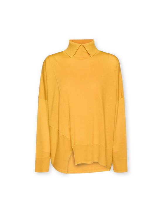 Elena Mirò Elena Mirò Sweter M113Z000880N0C8 Żółty Over Fit