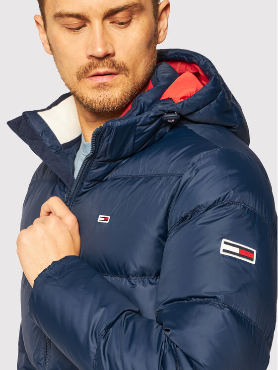 Tommy Jeans Daunenjacke Essential DM0DM08762 Dunkelblau Regular Fit