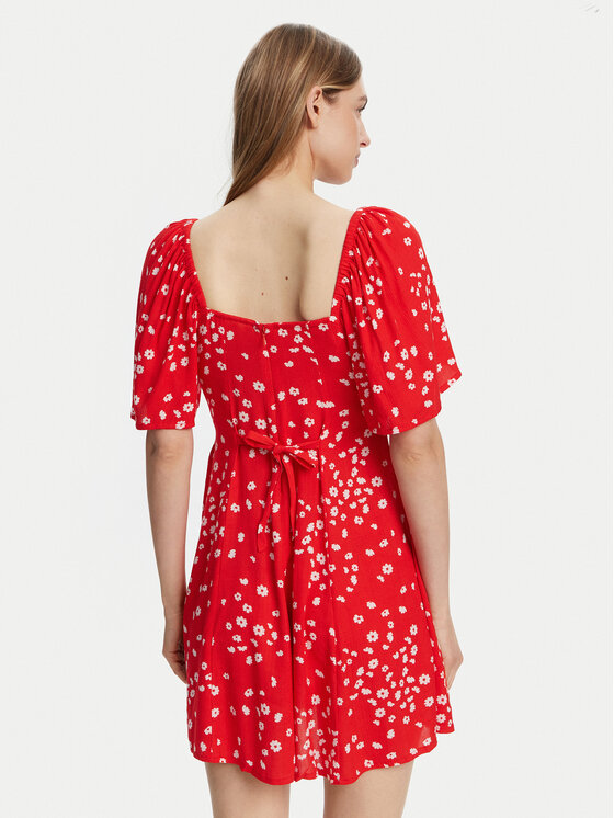 Roxy Roxy Ljetna haljina ERJWD03880 Crvena Regular Fit