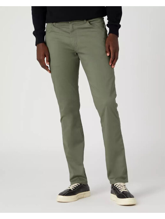 Wrangler Wrangler Spodnie materiałowe LARSTON Zielony Slim Fit