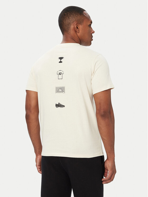 Kappa Kappa Тишърт 322P14W Кремав Regular Fit
