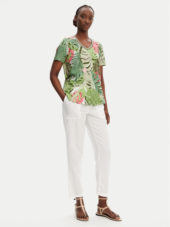 Olsen Olsen T-Shirt 11105096 Zielony Regular Fit